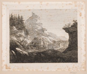 Área montanhosa perto da Abadia de Seefeld de Just Mathias Thiele