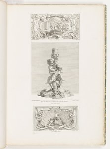 Painel Ornamental representando o Rapto de Hélène, pl. 24 em Oeuvre de Juste Aurèle Meissonnier