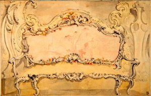Desenho de um Sofá para o Conde Bilenski de Juste Aurèle Meissonnier