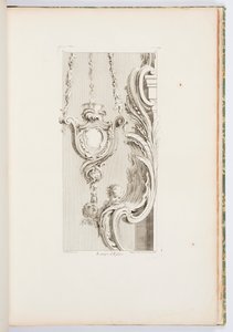 Lâmpada de Igreja, prato 83, de Oeuvres de Juste-Aurèle Meissonnier (Obras de Juste-Aurèle Meissonnier) de Juste Aurèle Meissonnier