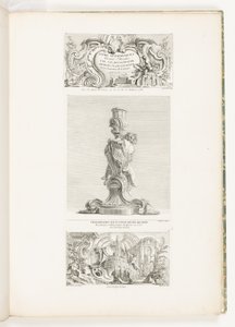 Livros de ornamentos inventados e desenhados pelo arquiteto JA Meissonnier, desenhista do quarto e gabinete DU ROI, pl. 20 em Obras de Juste-Aurèle Meissonnier