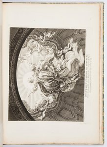 Projeto para Teto Pintado para a Capela da Virgem de São Sulpício de Paris, placa 105, em Oeuvres de Juste-Aurèle Meissonnier (Obras de Just-Aurèle Meissonnier) de Juste Aurèle Meissonnier