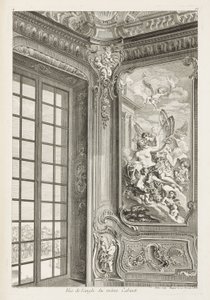 Vista do canto do mesmo gabinete; Vista do canto do mesmo gabinete, mostrando uma grande janela à esquerda e a pintura de Zéphyr et Flore à direita, 2ª Placa de Juste Aurèle Meissonnier