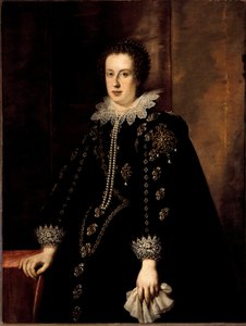 Retrato de Claude de Medicis (Claudia de Medici) (1604-1648) Esposa do Duque de Urbin Federico della Rovere então Arquiduque Leopold V da Áustria Pintura Tirol por Justus Sustermans (1597-1681) Século XVII Florença, Palácio Pitti