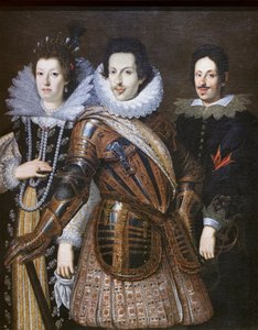 Cosimo II de Medici com a sua esposa Maria Madalena da Áustria e o seu filho Ferdinando II