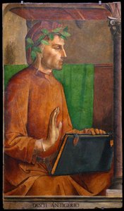 Retrato de Dante Alighieri 1265-1321, 1476 de Justus van Gent