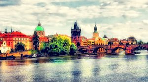 Vista da Ponte de Carlos, em Praga de Justyna Jaszke