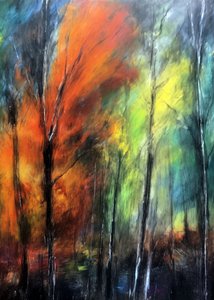 Floresta outonal colorida de Justyna Jaszke