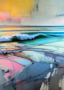 Ondas coloridas na praia de Justyna Jaszke