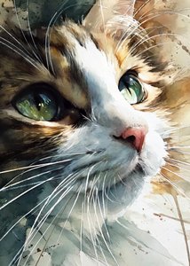Olhos de gato curiosos