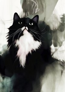 Gato de smoking curioso de Justyna Jaszke