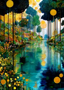 Rio da Floresta Encantada de Justyna Jaszke