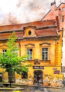 Edifício histórico da loja de absinto