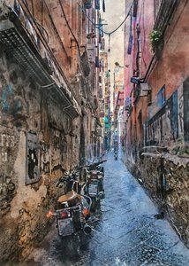 Rua de uma cidade histórica europeia de Justyna Jaszke