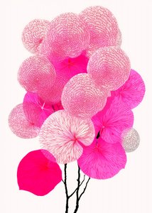 Plantas botânicas modernas em tons de rosa de Justyna Jaszke