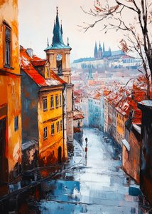 Reflexões sobre as ruas de Praga de Justyna Jaszke