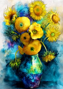 Arte natural com girassóis de Justyna Jaszke