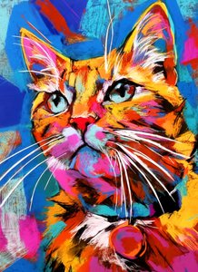 Retrato de um gato cheio de vida de Justyna Jaszke