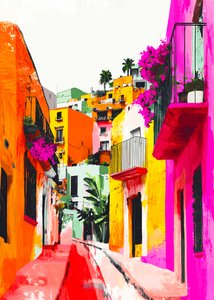 Beco da Cidade Vibrante de Justyna Jaszke