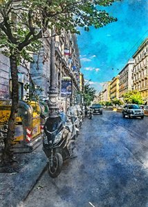 Rua animada da cidade de Justyna Jaszke