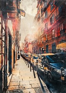Rua europeia animada de Justyna Jaszke