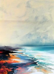 Ondas do mar vibrantes