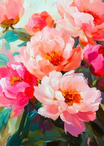 Flores de peónia vibrantes de Justyna Jaszke