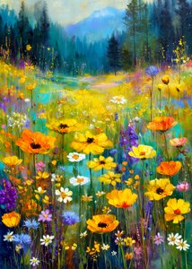 A serenidade da Montanha das Flores Silvestres