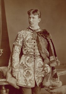 Magnata Húngaro Jovem, c.1870-80 (foto sépia) de József Borsos