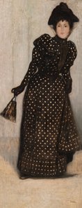 Mulher de vestido branco de bolinhas, 1889.