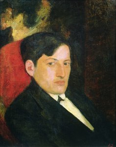 Retrato de D. Shevardnadze, 1921 (óleo no cartão)