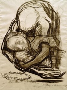 A morte leva uma mulher de Käthe Kollwitz