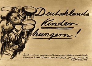 As crianças da Alemanha estão morrendo de fome de Käthe Kollwitz