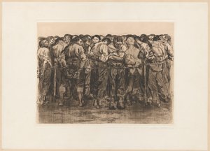 Os Prisioneiros, folha VII do ciclo: A Guerra dos Camponeses de Käthe Kollwitz
