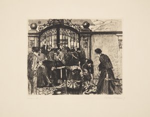 Um motim dos tecelões - tempestade de Käthe Kollwitz