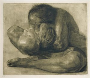 Mulher com uma criança morta de Käthe Kollwitz