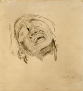 a cabeça da mulher de Käthe Kollwitz