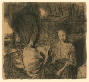 Jovem casal (1.º estado) de Käthe Kollwitz