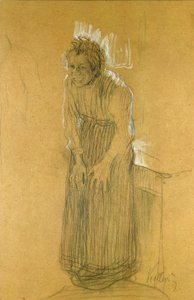Mulher rindo de Käthe Kollwitz