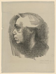 Autorretrato (1.º estado) de Käthe Kollwitz