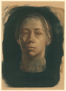 Autorretrato de frente (1.º estado) de Käthe Kollwitz