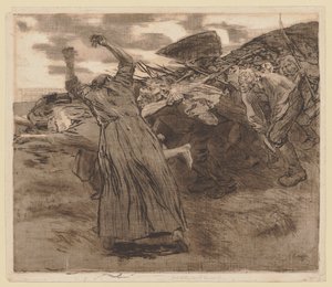 Folha 5 do ciclo «Guerra Camponesa» de Käthe Kollwitz