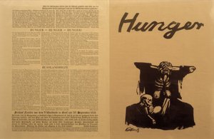 Rússia soviética, crise alimentar - panfleto, K.Kollwitz de Käthe Kollwitz