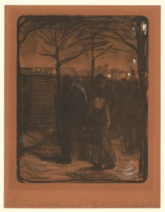 Subúrbio (primeiro estado) de Käthe Kollwitz