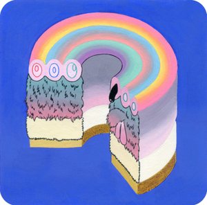 Fuzzcake, 2017 (suportes mistos em papel) de Kam Tsz