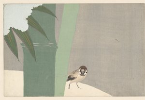 Bambu na neve Settchu tomar Flores de cem mundos (título da série) Momoyogusa, vol. 1 (título da série) de Kamisaka Sekka