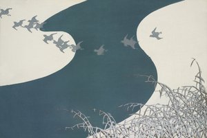 Aves de Momoyogusa de Kamisaka Sekka