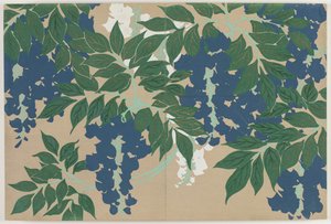 Flores de Cem Mundos (Momoyogusa): Wisteria (Fuji) de Kamisaka Sekka