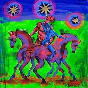 Cavaleiros Celestiais Coloridos de Kanat Ibragimov