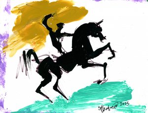 Cavalo em posição dinâmica